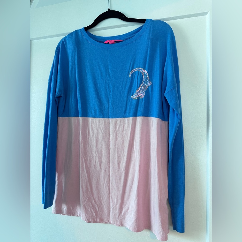 Blue and Pink lily Pulitzer Long Sleeve Shirt